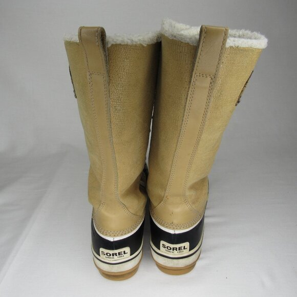 Sorel TIVOLI II HIGH Winter Boots Beige Black Women's 8 - Picture 5 of 9